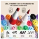 Jarmelo Doppelspitzenmarker in tragbarer Box – 12 Farben, Pinsel- und grobe Spitze, ungiftig und abwaschbar