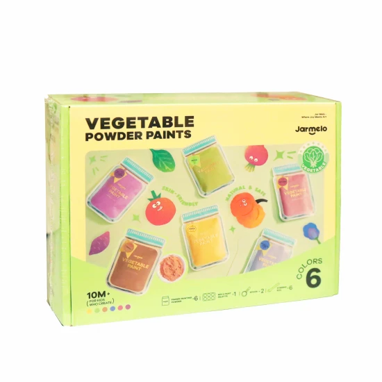 Natürliche Pflanzenpulver-Fingerfarben für Kinder – sicher und abwaschbar