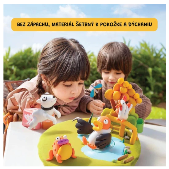 Jarmelo Modelliermasse in der Box – 24 Farben Set, ungiftiger Modellierspaß für Kinder