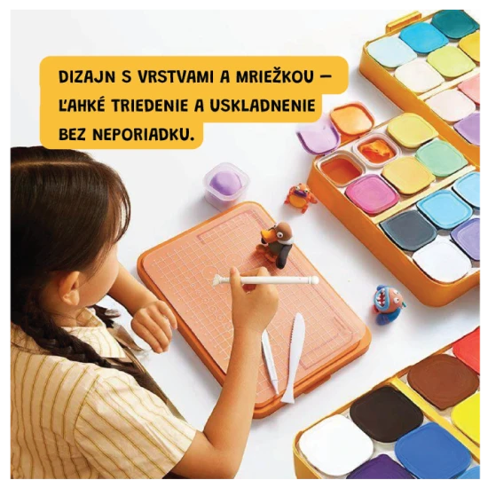 Jarmelo Modelliermasse in der Box – 24 Farben Set, ungiftiger Modellierspaß für Kinder