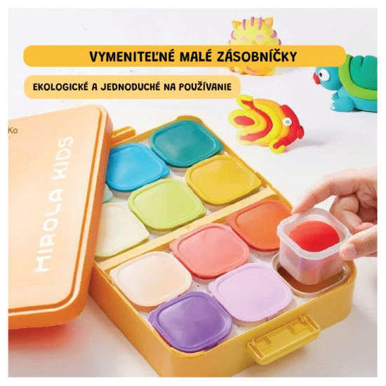 Jarmelo Modelliermasse in der Box – 24 Farben Set, ungiftiger Modellierspaß für Kinder