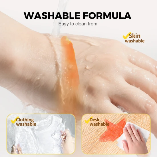 Glitzernde, bunte, weiche, abwaschbare Buntstifte für Kinder in einer praktischen Box – 12 Stück