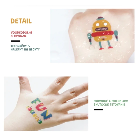 Jarmelo Tattoos und Nagelsticker Pink – rosa Kindermotive, wasserfest und ungiftig