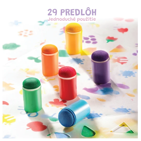 Jarmelo Fingerfarben mit Schablonen – 6 Farben, ungiftig und abwaschbar