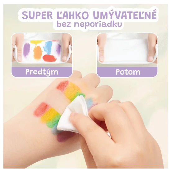 Fingerfarben mit Stempeln im Jarmelo – 7 Farben + 7 Stempel, ungiftig und abwaschbar