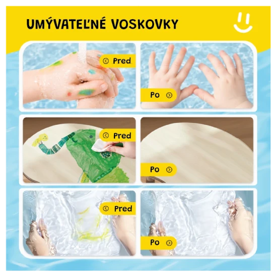 Bananenförmige Buntstifte im Glas – 24 Stück, bunt, ungiftig und ideal für kleine Kinderhände
