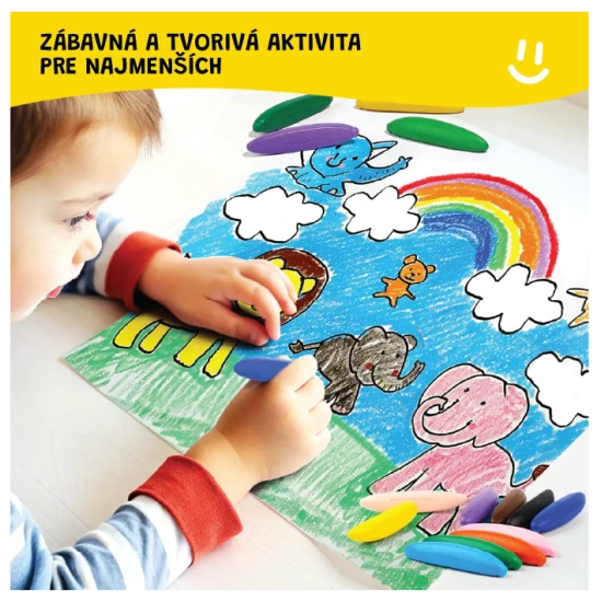Bananenförmige Buntstifte im Glas – 24 Stück, bunt, ungiftig und ideal für kleine Kinderhände