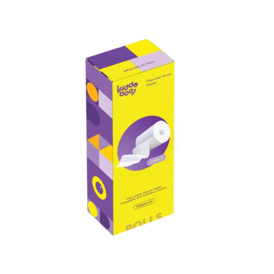 Kiddoboo - 5 Stück weiße Thermorollen für Kinderkameras und -drucker, ideal zum Erstellen von Schwarzweißausdrucken und zur Unterstützung der Kreativität.