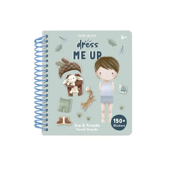Selbstklebendes Anziehbuch aus der Little Dutch Forest Friends-Kollektion