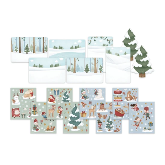 Weihnachtswünsche-Aufkleber-Set