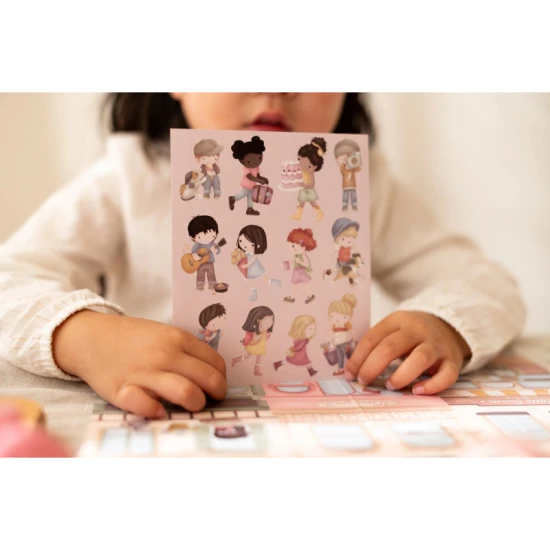 Buch mit Aufklebern Shopping Rosa