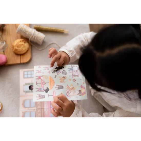 Buch mit Aufklebern Shopping Rosa