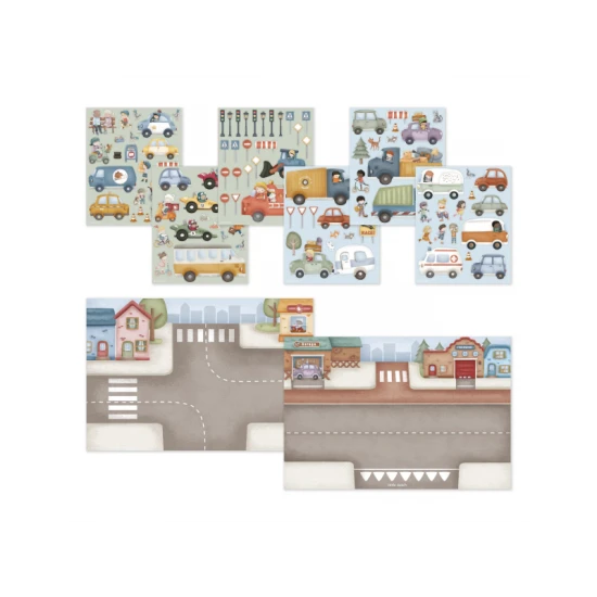 Buch mit Aufklebern Transport Jim