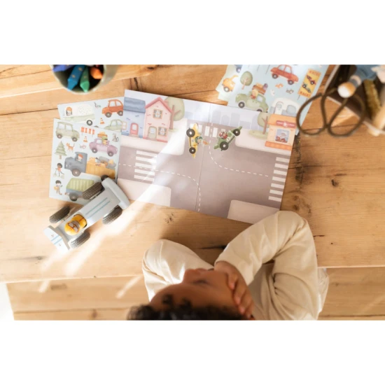 Buch mit Aufklebern Transport Jim