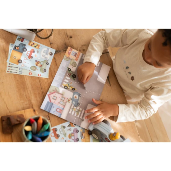 Buch mit Aufklebern Transport Jim