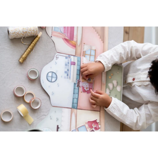 Buch mit Aufklebern Haus Rosa