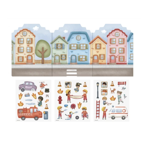 Buch mit Aufklebern Feuerwehr