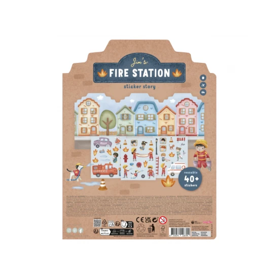 Buch mit Aufklebern Feuerwehr