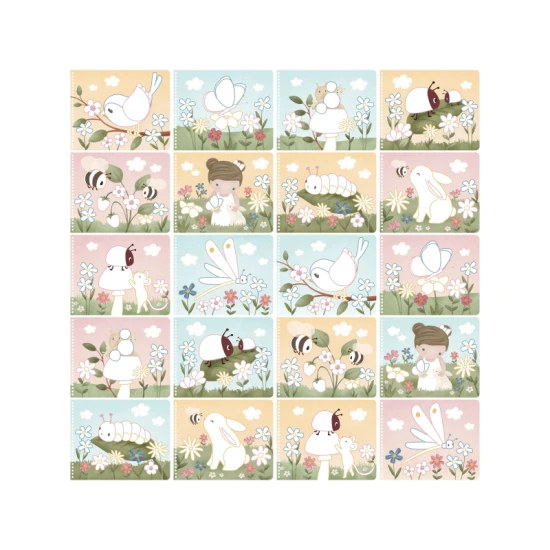 Buntstift-Malvorlagen Garten Rosa