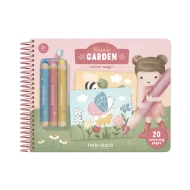 Buntstift-Malvorlagen Garten Rosa