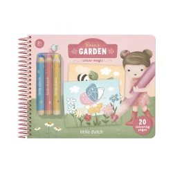 Buntstift-Malvorlagen Garten Rosa