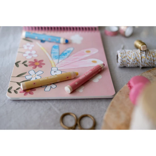 Buntstift-Malvorlagen Garten Rosa