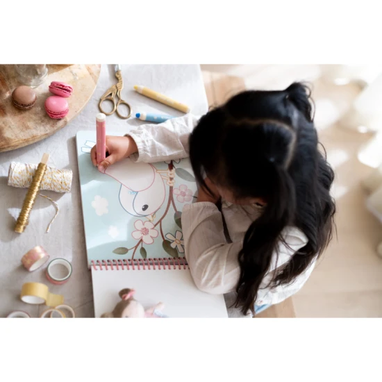 Buntstift-Malvorlagen Garten Rosa