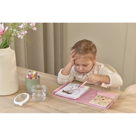 Rosa Feengarten Aquarell- und Sticker-Malbuch