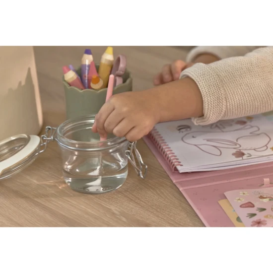 Rosa Feengarten Aquarell- und Sticker-Malbuch