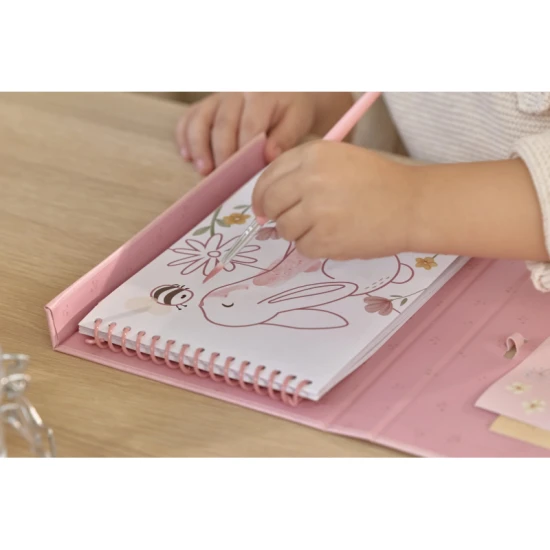 Rosa Feengarten Aquarell- und Sticker-Malbuch