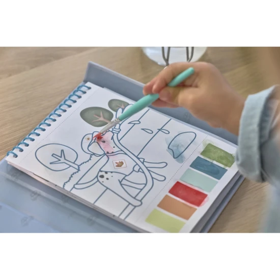 Malbücher mit Wasserfarben und Aufklebern Jim Transport