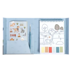 Malbücher mit Wasserfarben und Aufklebern Jim Transport