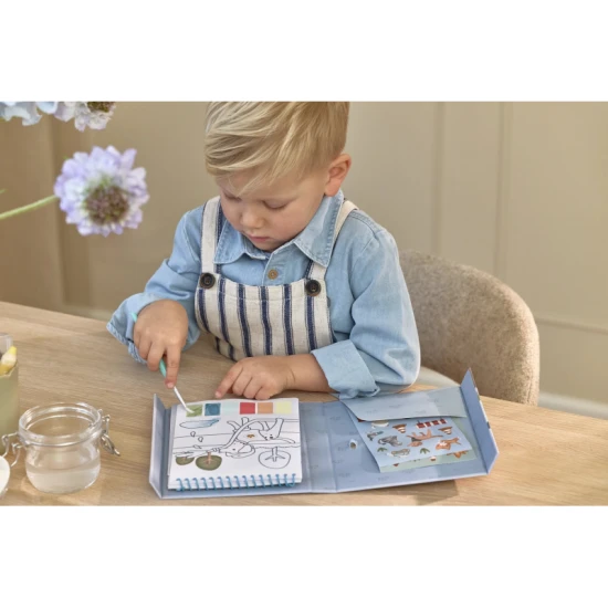 Malbücher mit Wasserfarben und Aufklebern Jim Transport