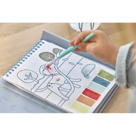 Malbücher mit Wasserfarben und Aufklebern Jim Transport