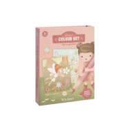 Malbuch mit Buntstiften und Stickern Rosa Fairy Garden
