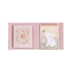 Malbuch mit Buntstiften und Stickern Rosa Fairy Garden