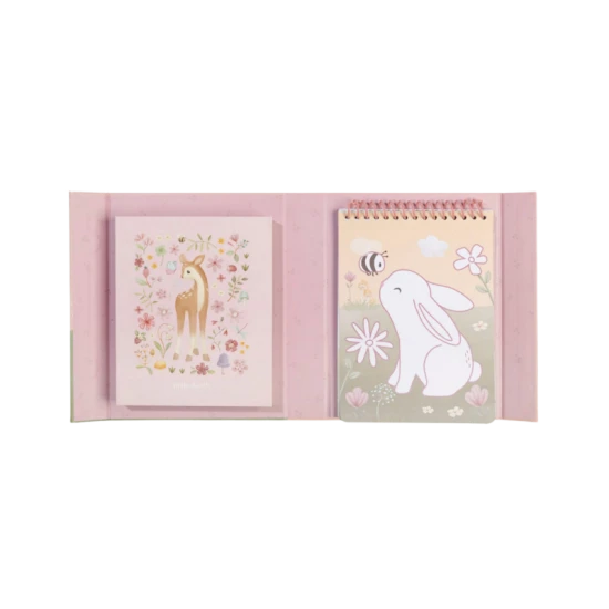 Malbuch mit Buntstiften und Stickern Rosa Fairy Garden