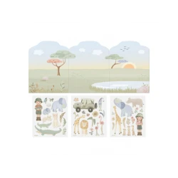 Buch mit wiederverwendbaren Stickern Safari Friends