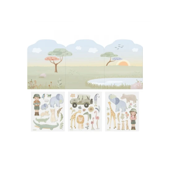 LITTLE DUTCH Buch mit wiederverwendbaren Stickern Safari Friends