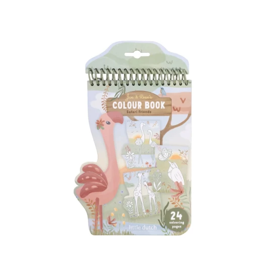 LITTLE DUTCH Malbuch Flamingo Safari Friends