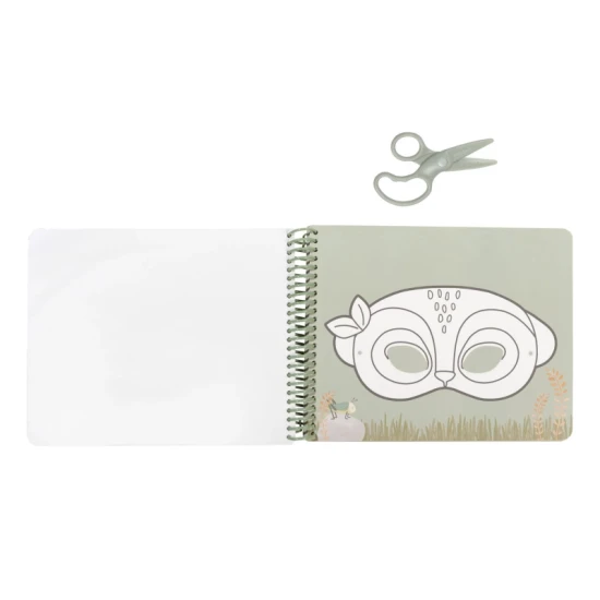 LITTLE DUTCH Buch mit Ausschneidemasken Safari Friends