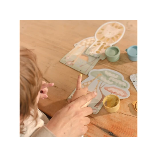 LITTLE DUTCH Kreativset Fingermalen Safari Friends