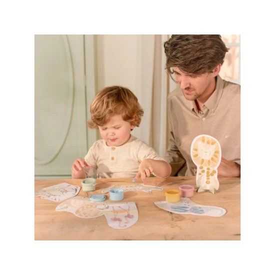 LITTLE DUTCH Kreativset Fingermalen Safari Friends