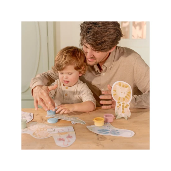 LITTLE DUTCH Kreativset Fingermalen Safari Friends