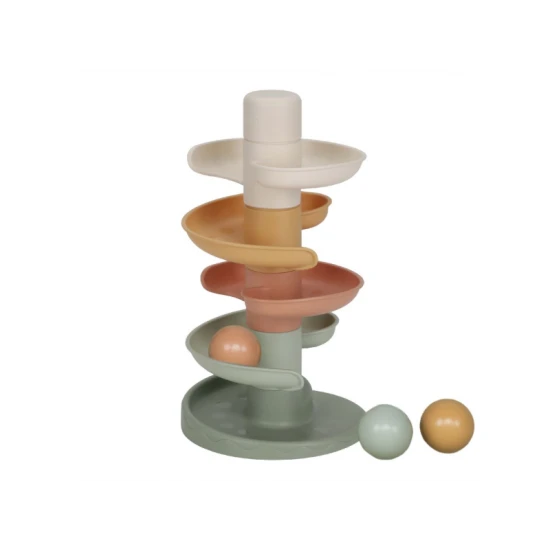 Mehrfarbige Kugelbahn mit fünf Teilen für Kinder