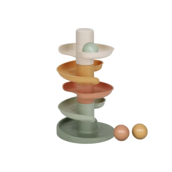 Mehrfarbige Kugelbahn mit fünf Teilen für Kinder