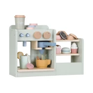 Große Holzkaffeemaschine mit Zubehör Coffee House