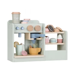 Große Holzkaffeemaschine mit Zubehör Coffee House