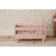 Holz-Puppenbett mit Bettdecke Pink