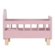Holz-Puppenbett mit Bettdecke Pink